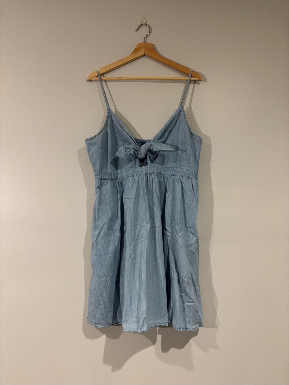 Old Navy Chambray Tie-Front Mini Sundress